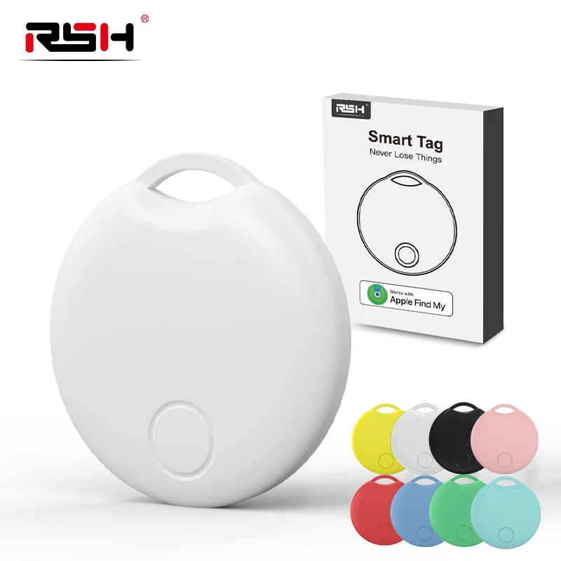 RSH smart Tracker Work with Apple Find My APP Smart Bluetooth GPS Tracker/Tag Anti Lost Reminder Locator Car Key Pet Kids Finder