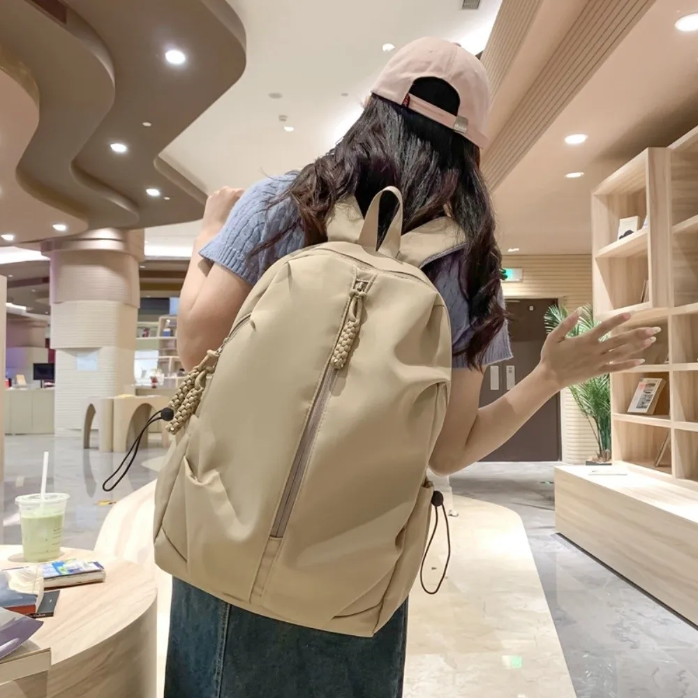 

Новый простой рюкзак большой емкости, водонепроницаемый однотонный студенческий рюкзак, легкая сумка для книг на открытом воздухе