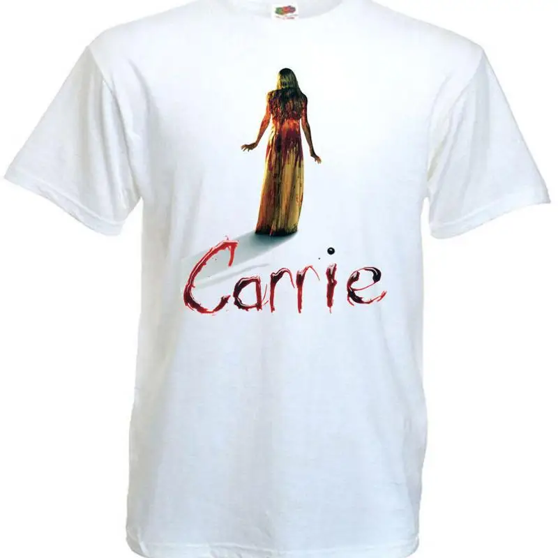 

Carrie v 8 T shirt white horror movie poster all sizes S 5XL