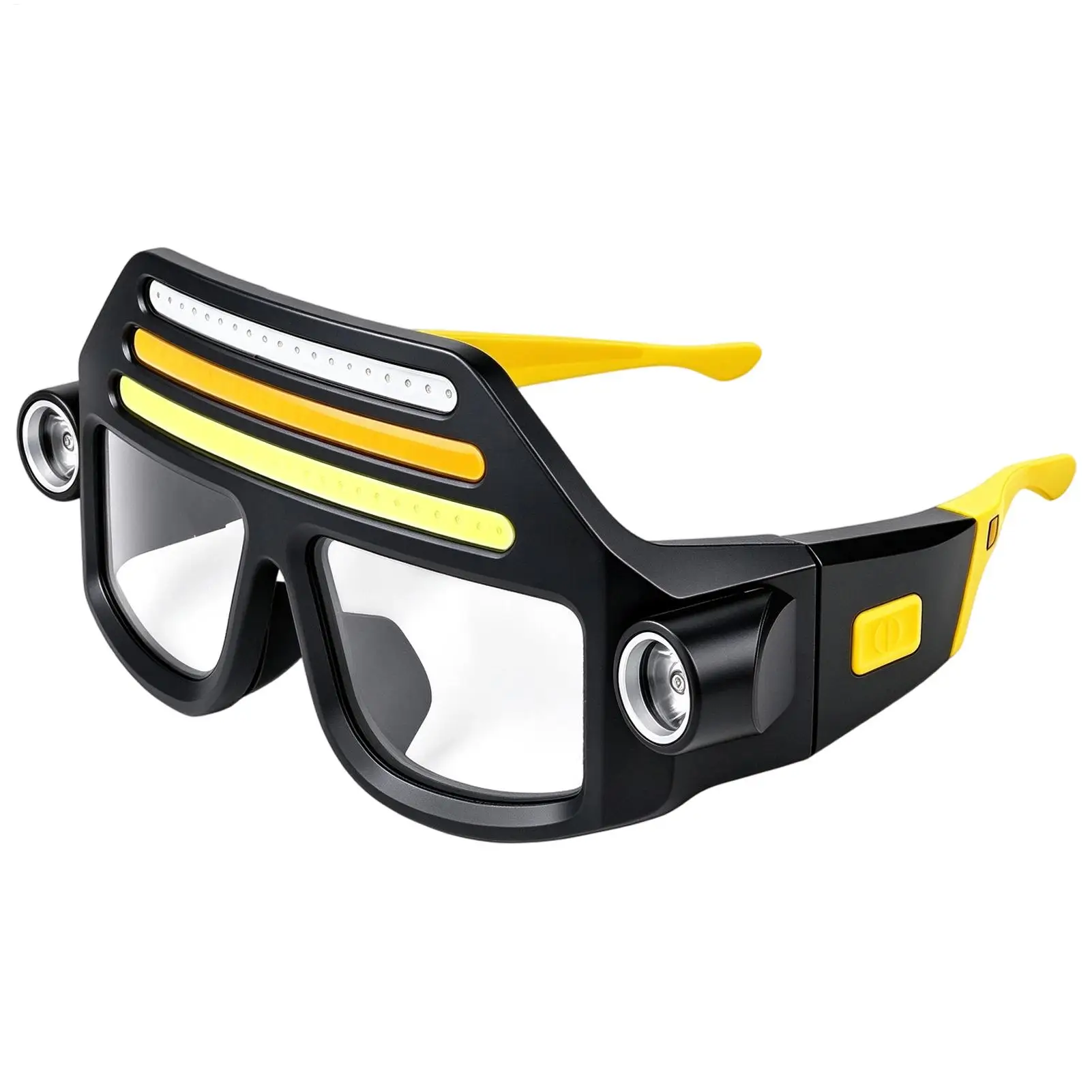 LED Safety Glasses USB Rechargeable 8 Modes Wide Angle Headlamp Outdoor Head Lamp Eyeglasses For Outdoor Hiking Running Camping