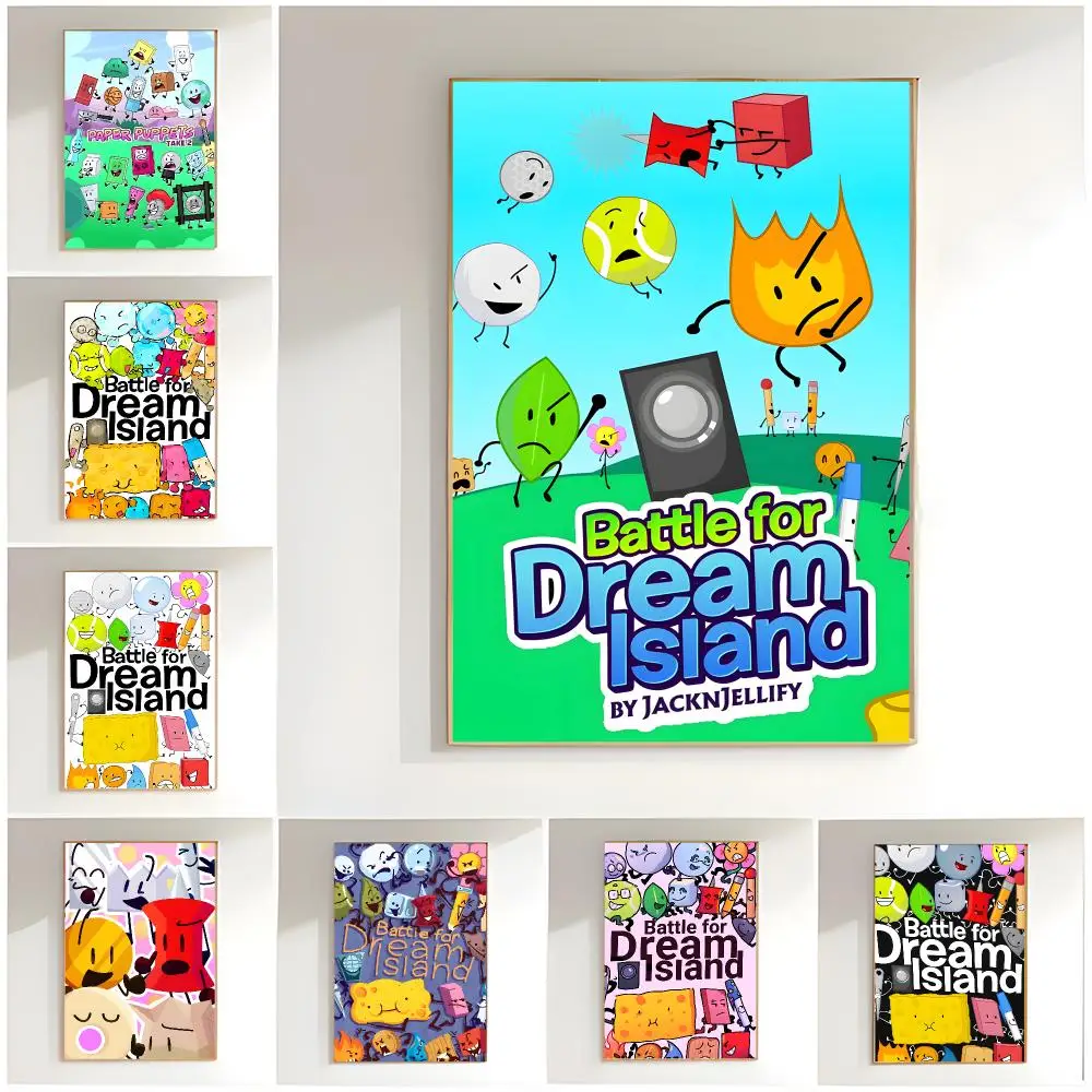 Colorful Competitive B-Battle For Dream Island Poster Classic Wall Art  Home Decor  Peel and Stick Unframed