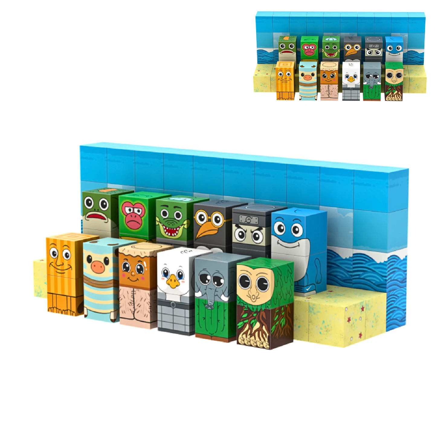 Blocco da costruzione magnetico Tralalero Tralala ‌   Magnete Cube Mine World Set Bombardiro Crocodilo ‌   Figura giocattolo con blocchi magnetici