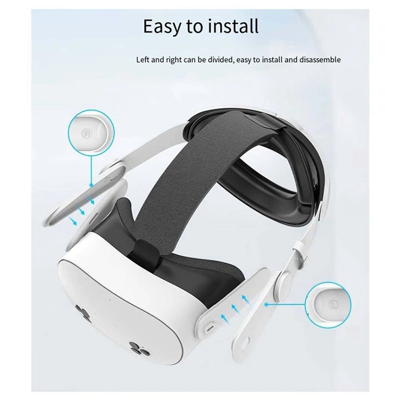 لعصابة الرأس Meta Quest3s Elite، مريحة في الارتداء، مريحة، قابلة للتعديل، مريحة لتخفيف الضغط