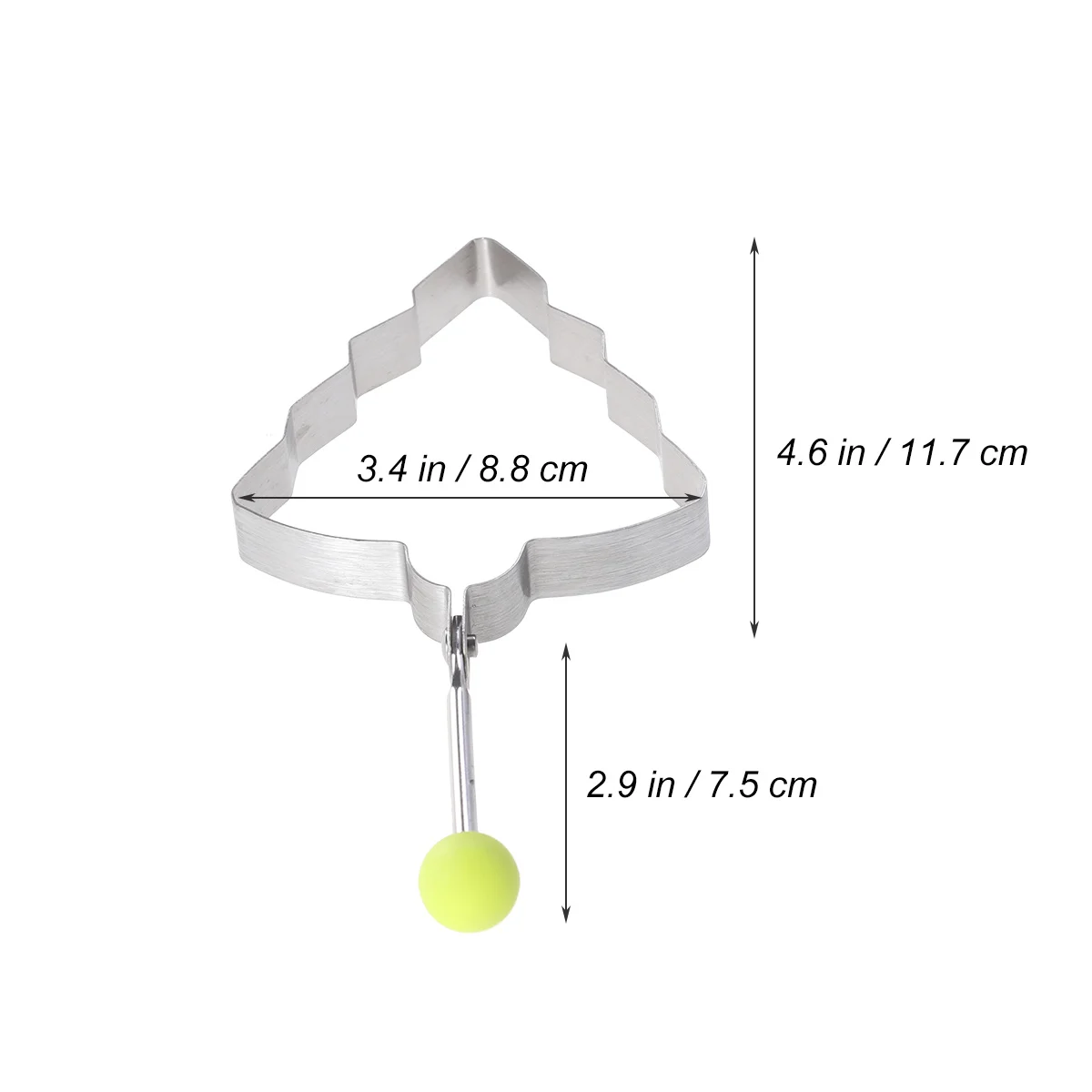 5 szt. Forma do jajek ze stali nierdzewnej, wzór choinki, forma do naleśników, łatwa do wyjmowania z formy i szybkiego użytkowania na śniadanie, srebrna