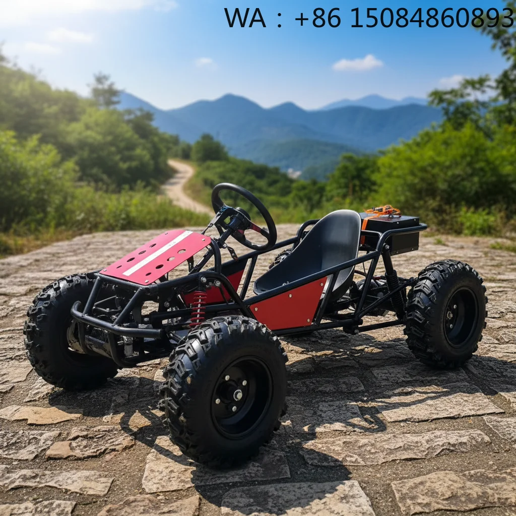 Mini Road Drift Racing Kart, 1800W Stable Power Component 35km/h Speed Compact Body for Outdoor Playground Amusement Sport