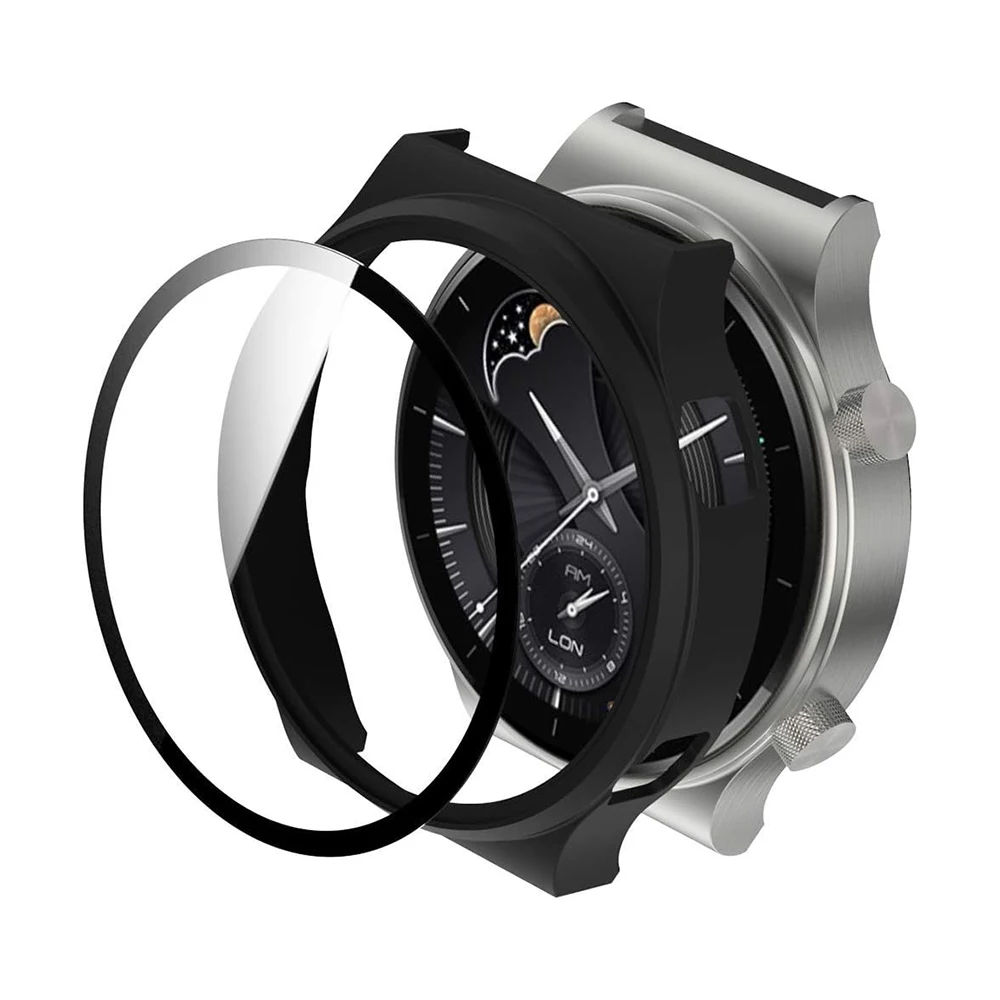 Case for Huawei Watch GT2 Pro [Full Coverage] ，Tempered Glass Slim Hard PC  Screen Protector.