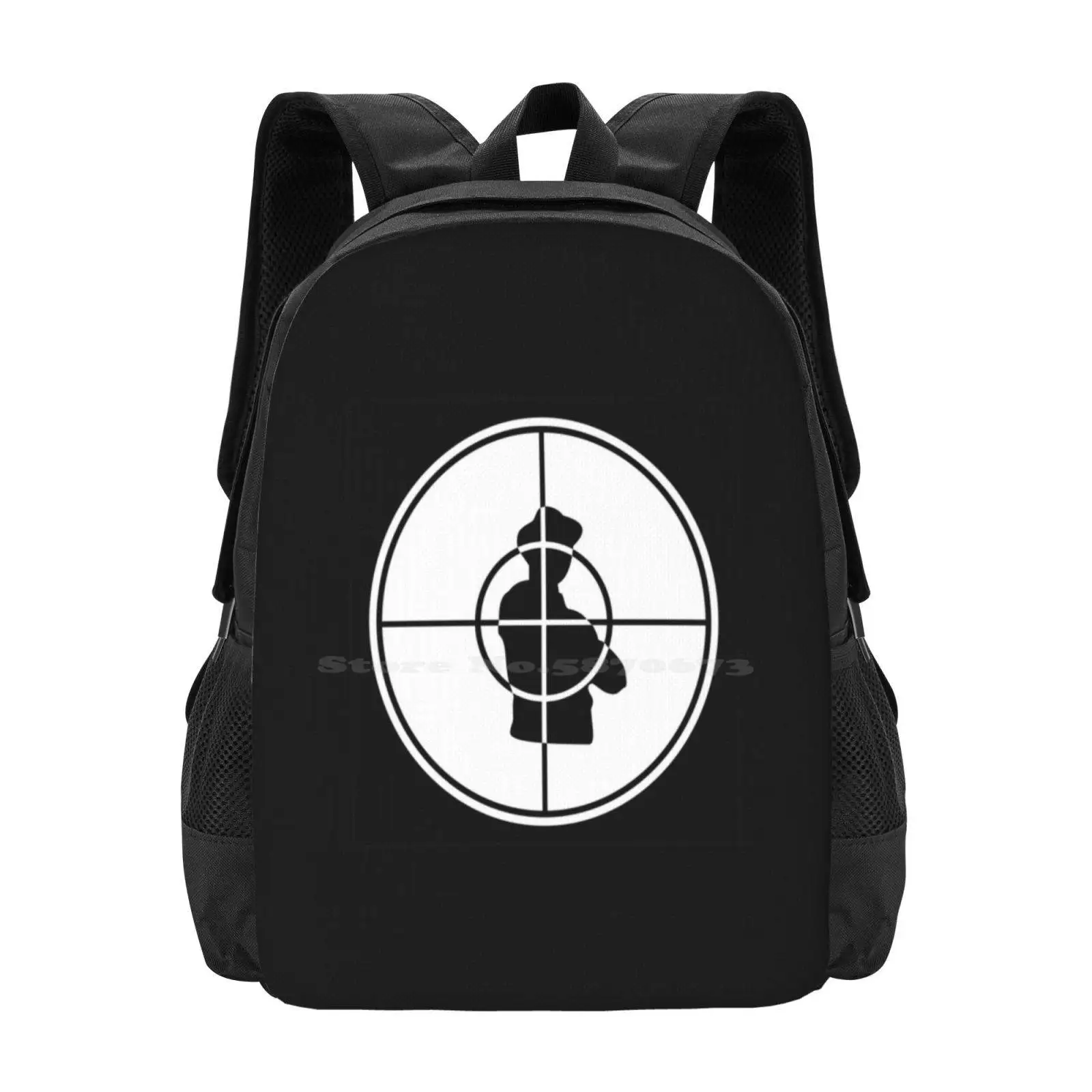 

Large Capacity School Backpack Laptop Bags 1990s Hip Hop Pe Chuck D Flavor