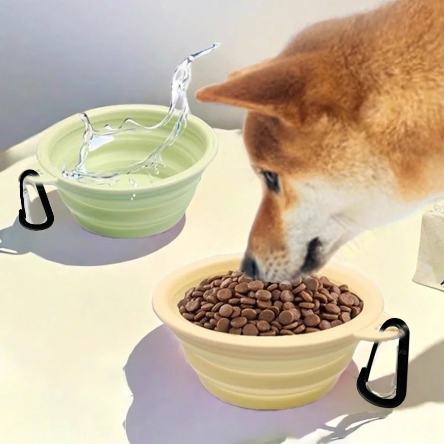 Folded Silicone Bowl for Pets, Portable Bowl for Travel, Promotional Gifts