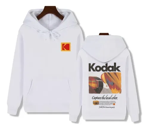 2026 Kodak vintage Hoodie Tops 100% Cotton Scenery fan gifts Graphics Men's and Women's Comfortable Loose Y2K Tops