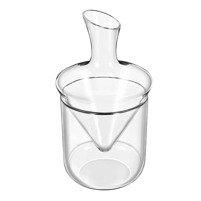 Wine Decanter Set Wine Decanter With Ice Bucket Lead-Free Crystal Glass Blown Hand Perfect For Home Bar And Parties