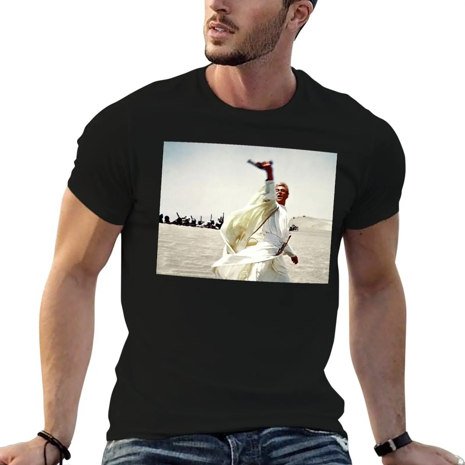 لورانس ل العربية القطن تي شيرت تي شيرت العجاف مضحك ل تي شيرت رجل رجل ديفيد T-shirt.png القمصان