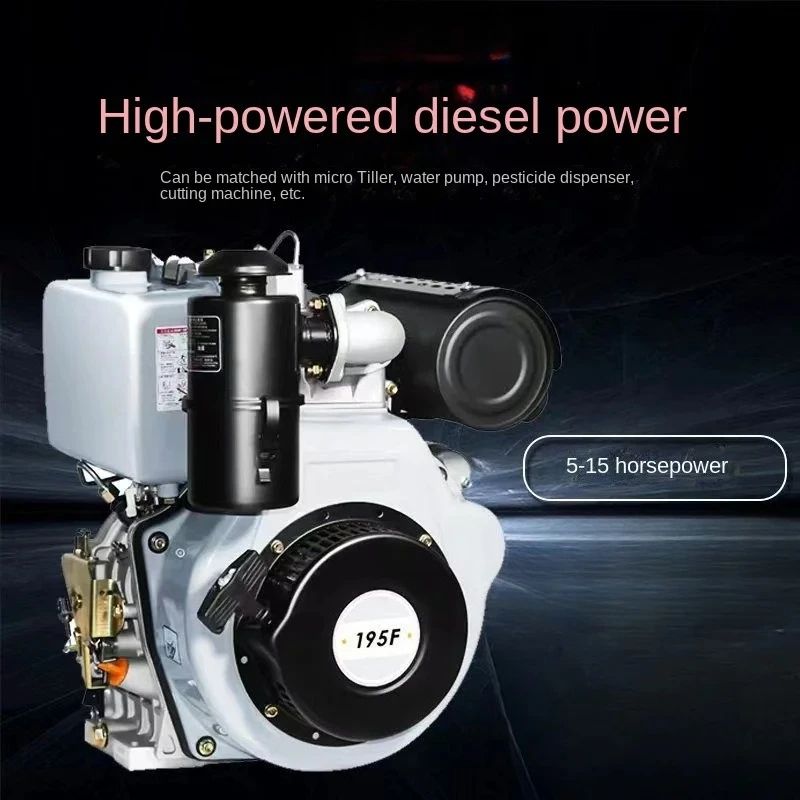 Single Cylinder Air-Cooling Diesel  Diesel Engine Four Stroke High Horsepower Agricultural Machinery Universal Head Mini Tiller