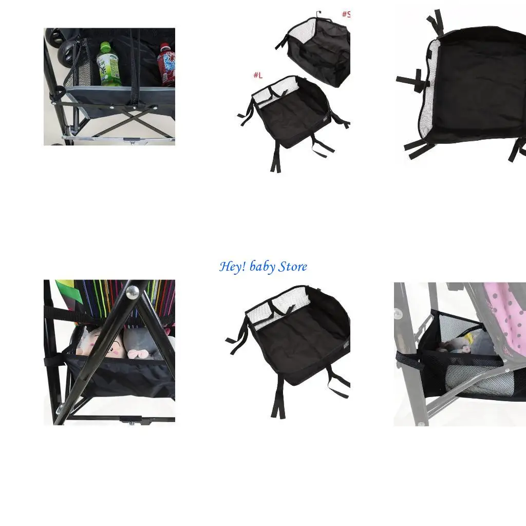 

Q1FE Baby Stroller Basket Newborn Stroller Hanging Basket Large/Small Easy to Install