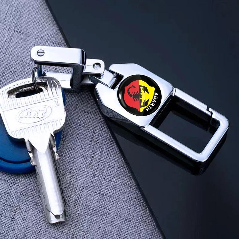 Metals Car Key Charms Auto Decoration Styling Accessories For Abarth Fiat Ducato 500 500L 124 Spider Coupe Panda Doblo Car Goods