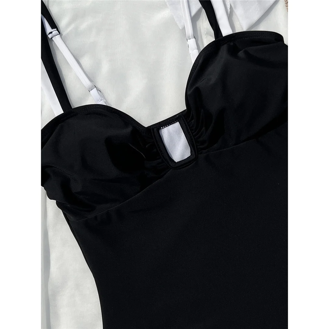 Neuer, aufreizender Badeanzug mit U-Ausschnitt und hohem Beinausschnitt für Damen, einteiliger Badeanzug, Monokini mit Polsterung, Badebekleidung, Badeanzug, Modell V6987D. – Detail 14
