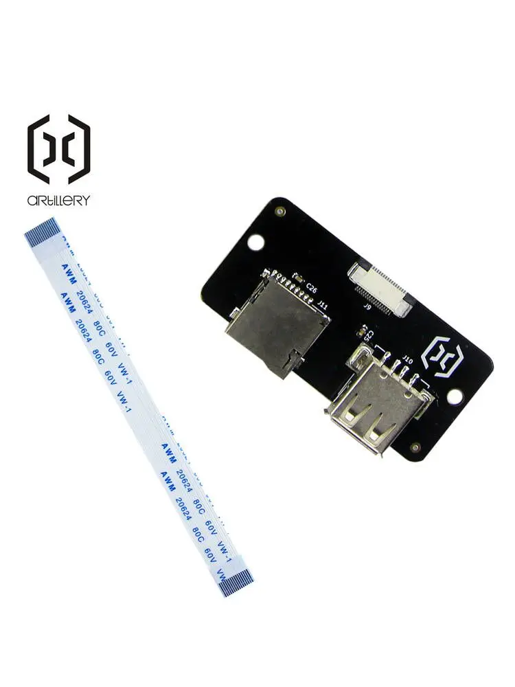 Carte adaptateur USB FDavid 16Pin, câble flexible k, adapté à l\'artillerie imprimante 3D Sidewinder bronchand Genius