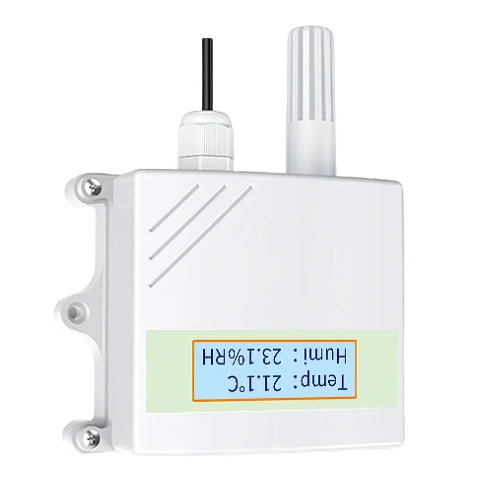 RS485 OEM 1M 3M 10M LCD Display Temperature and Humidity Sensor SHT40 Probe Wall-Mounted Detector Waterproof Transmitter Sensors