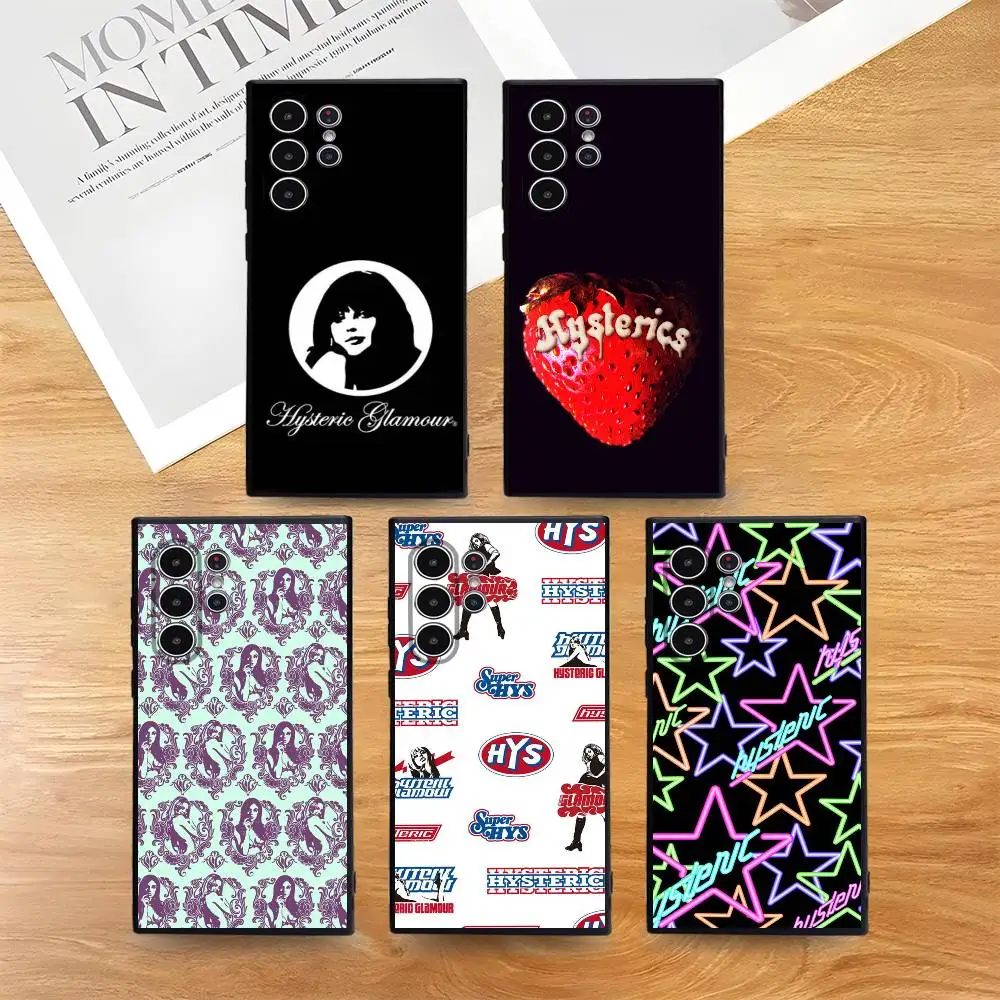 

HystericGlamour Girl Phone Case for Phone S series s21 s22 s23 s24 s25 FE Plus Ultra TPU Soft to Skin-friendly case