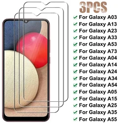 3pcs Tempered Glass for Samsung Galaxy a54 a55 a53 a33 a34 a35 a13 a25 Screen Protector for Samsung a04s a05s a14 a15 a03 glass