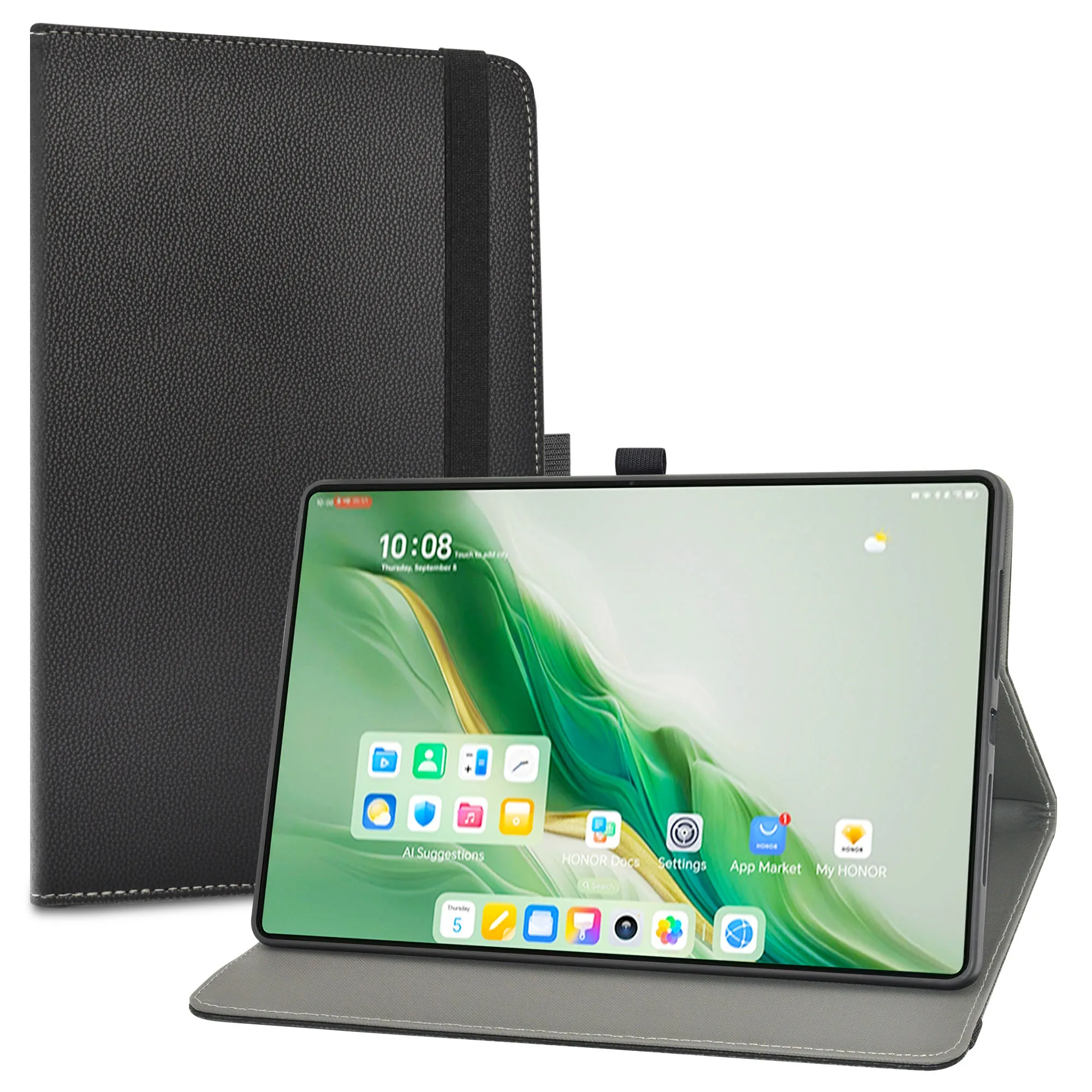 

Case For 12.3" HONOR MagicPad2 Tablet PC Folding Stand PU Leather Cover with Elastic Closure