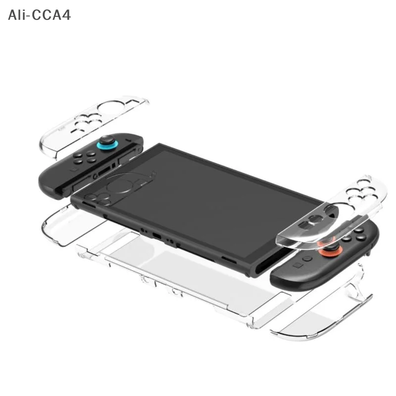 1Pc Game Accessories Transparent PC Hard Case Protective Shell Cover For NS Switch 2 Game Console Joy-con Back Full Protector