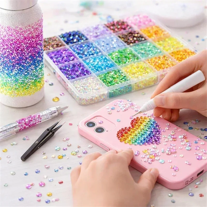 مجموعة أحجار الراين الملونة 3  - مراجعة Resin Art For Photo Frame وسعره