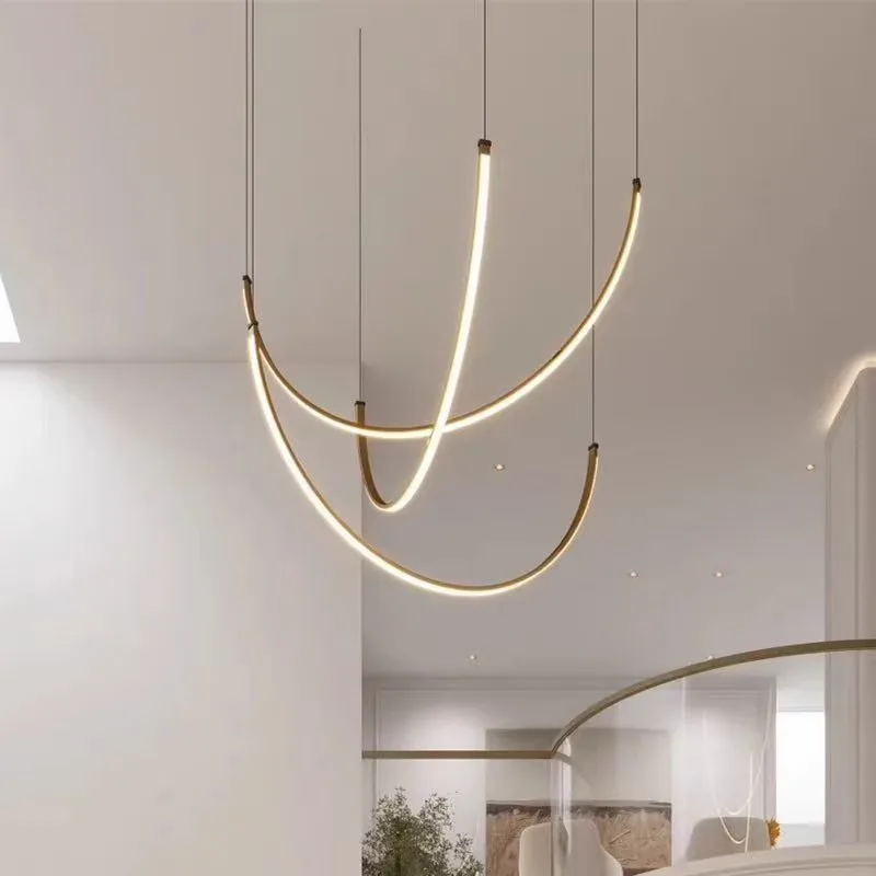 

Postmodern LED Pendant Light Designer Creative Art Living Room Dining Room Staircase Villa Chandelier Indoor Lighting Appliances