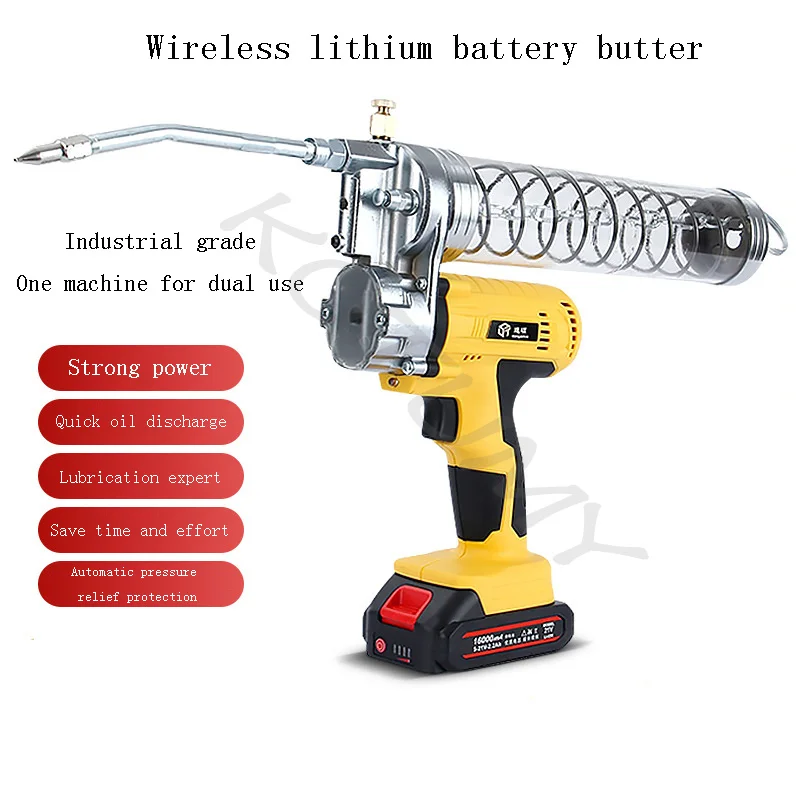 Car Lubricating Oil Car Maintenance Power Tool Electric Grease Gun Rechargeable Oil Injector Automatic Butter Machine