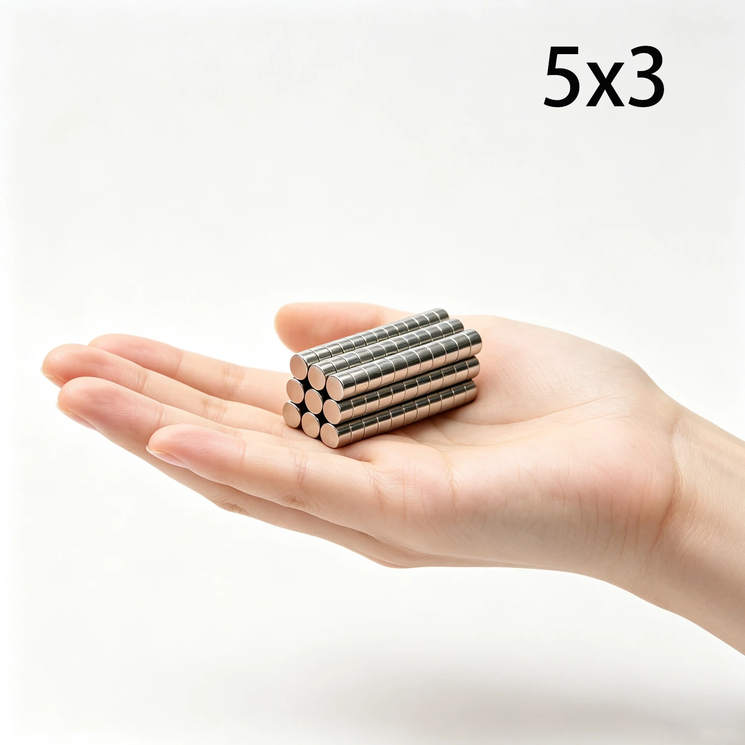 5x3 Round Magnet 5mmx3mm Permanent Super Strong Powerful Magnetic Disc for Fridge, DIY, Building, Scientific, Craft, Education