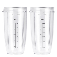 2 Pack Blender Cups for Nutribullet Juice Cup 32oz Replacement Cup for NutriBullet 600W /900W Blender Replacement Parts