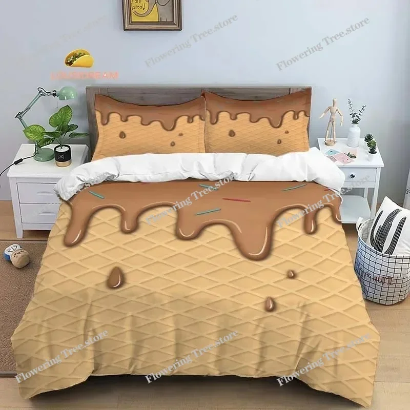 Dessert Cake Sheets Quilt Covers Bedding Dormitory Sheets Bedding Set Soft Warm Bedding Set 5