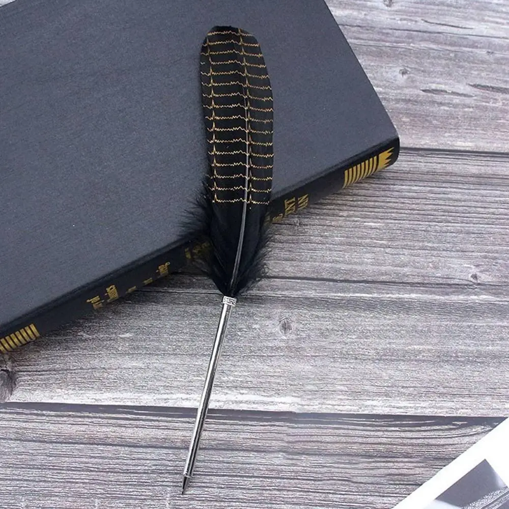

Wedding Decor Smooth Black Writing Tool Signature Feather Pen Ballpoint Pens