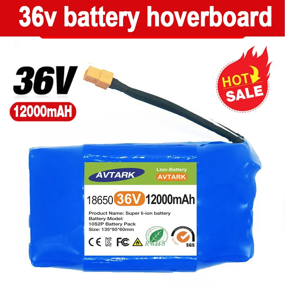 

36V Superior lithium-ion rechargeable battery 4400 mAh 4.4AH lithium-ion battery for electric self-suction hoverboard unicycle