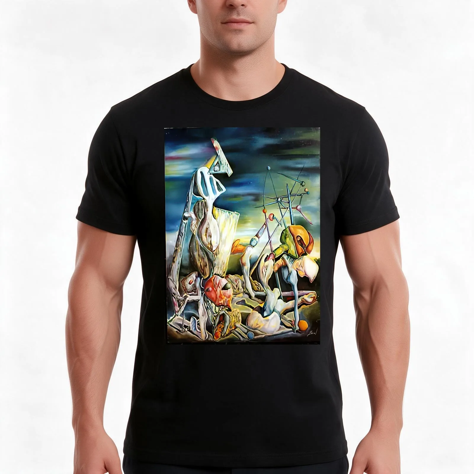 Yves Tanguy T-Shirt Summer Casual Cotton Tee Oversized Streetwear Tops Vintage Graphic Print Loose Fit Short Sleeve