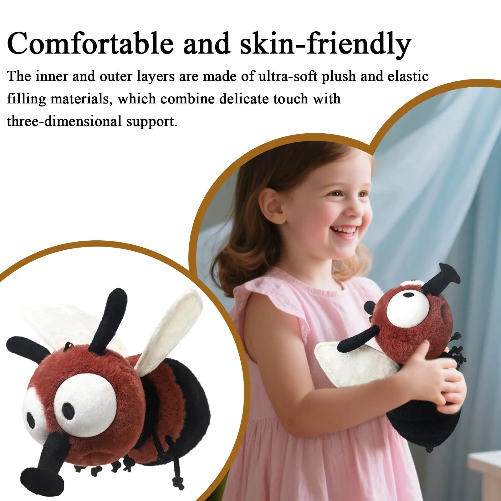 2026 New Cute Fly Plush Plush Toys Life Like Animal Stuffed Doll Creative Stuffed Animal Soft Doll Pillow Cushion For Kids