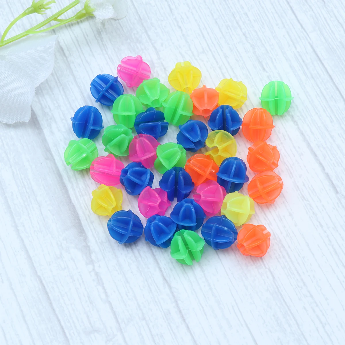 

round Bike Wheel Beads Plastic Clip Wire Beads Decoration Multi-Colored For Kids Bicycle Front Back Wheels Attractive