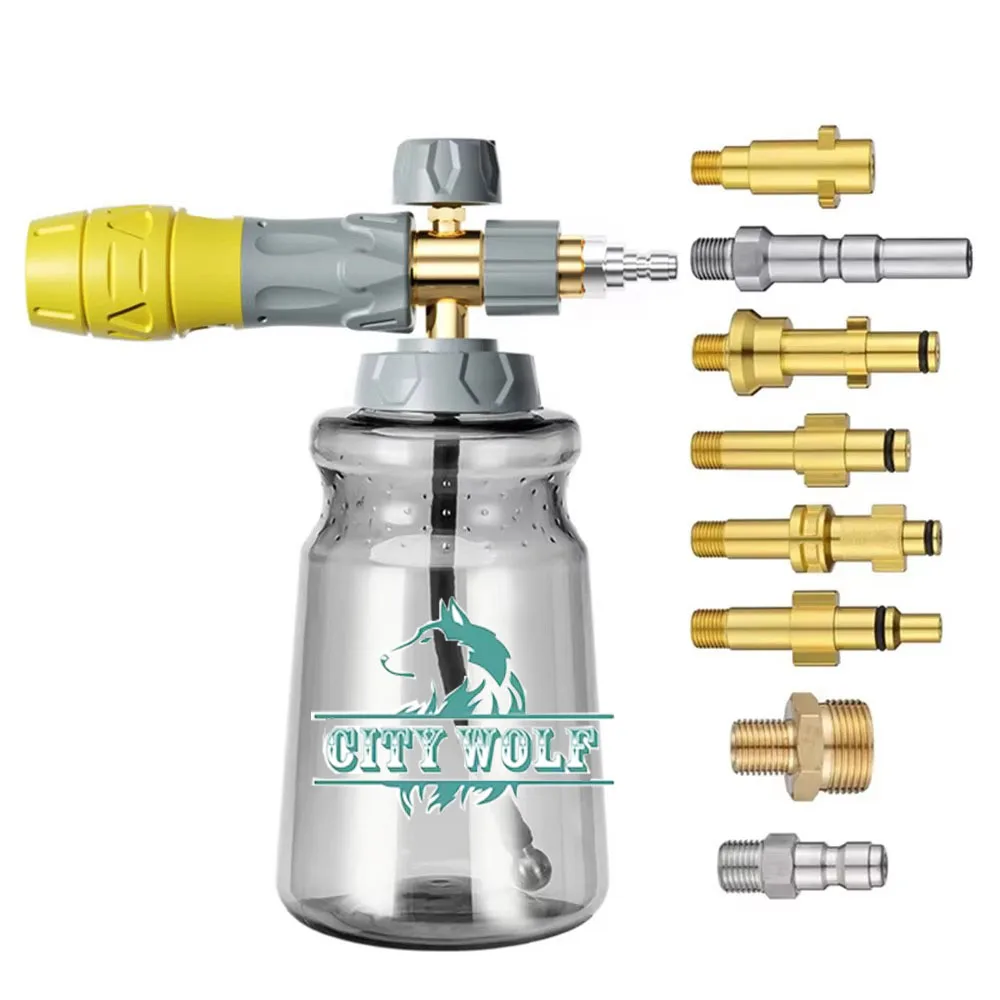 Snow Foam High Pressure Car Wash Snow Foam Spray Gun Adjustable Sprayer for Karcher Parksdie Nilfisk Bosch Lavor AR Car Cleaner