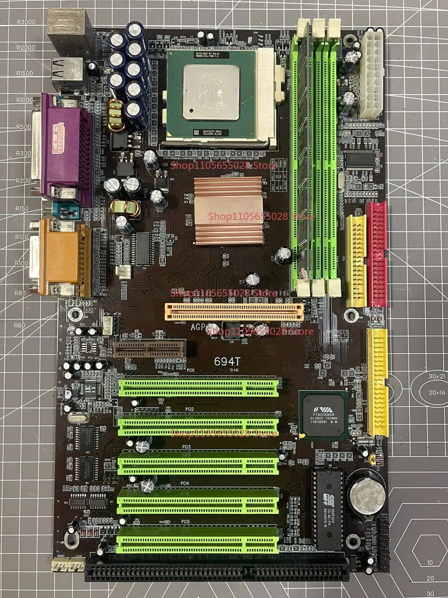 For VIA-694T Antique Industrial Computer Main Board Tualatin Main Board Supports Intel Socket370 Pins