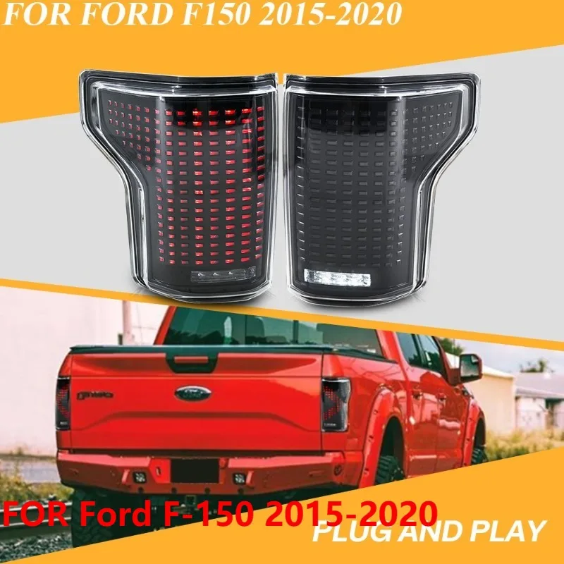 

Полностью светодиодные задние фонари для Ford F-150 2015-2020, прозрачные задние фонари в сборе