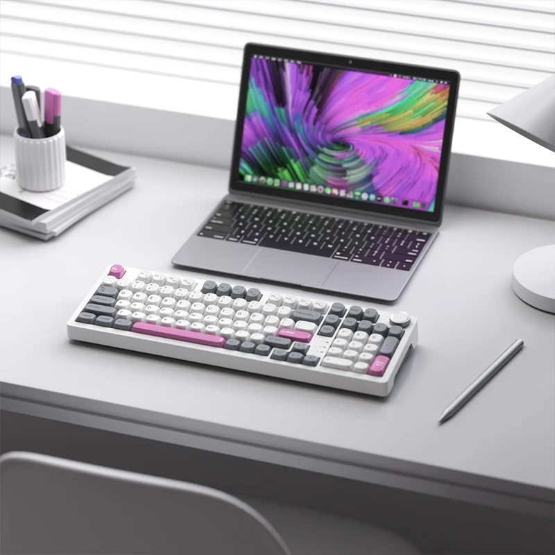 Skn Qinglong Mechanical Keyboard Tri Mode Wireless Bluetooth Rgb Hot Swap GASKET Custom Gaming Office Keyboard PC Accessories