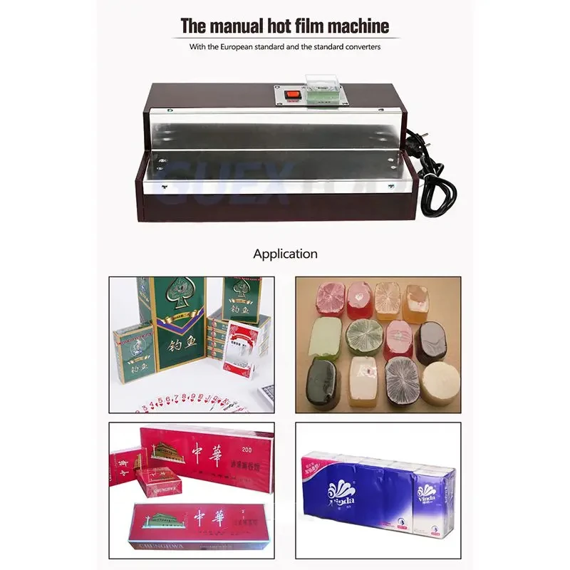 Pack Laminator Film Heat Shrink Wrapping Machine For Perfume Box Cigarettes Cosmetics Poker Box Blister Film Packaging Machine