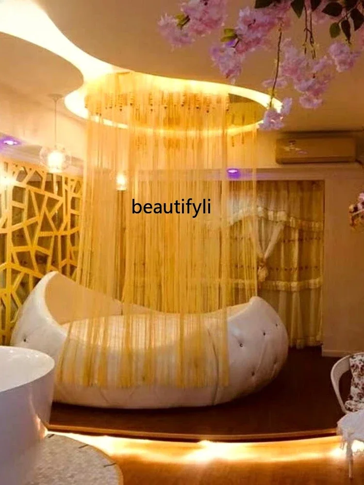 

s8617Hotel round Bed B & B Furniture Boutique Hotel Water Bed Light Luxury Electric Sexy Shadow Coffee Bar Modern Theme Double B