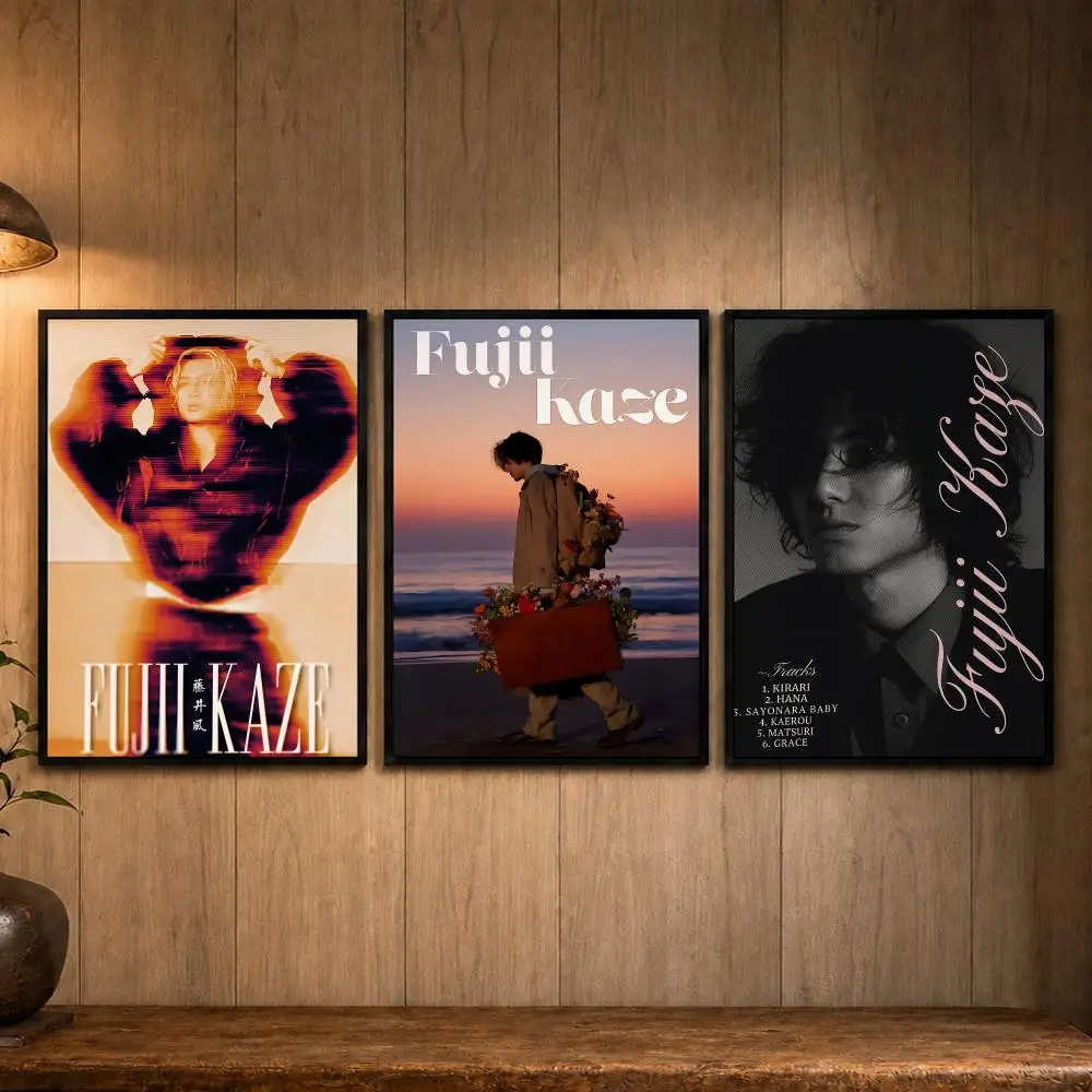 Legendary Singer F-Fujii KazeS Poster Self-adhesive Art Poster Decoracion Painting Wall Art White Kraft Paper Home Decor
