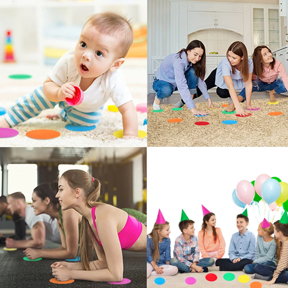 

24Pcs Early Education Learning Stickers Colorful Carpet Markers for Classroom Floor Dots Round Shape Kids Activity Spot Circle