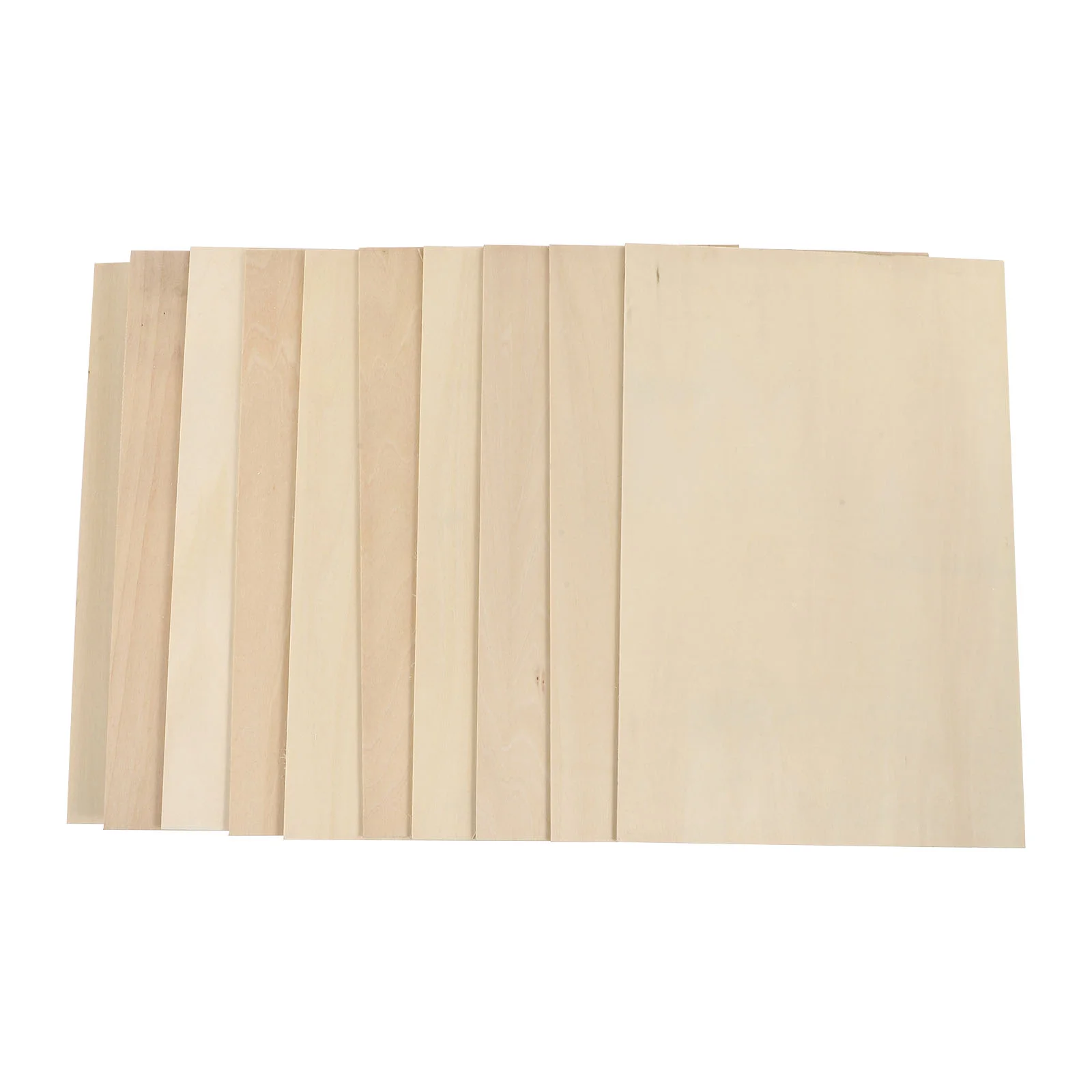 10 Pcs Board Squares Cutout Manual Wood Chips Basswood Layer Plywood Wooden Handicraft