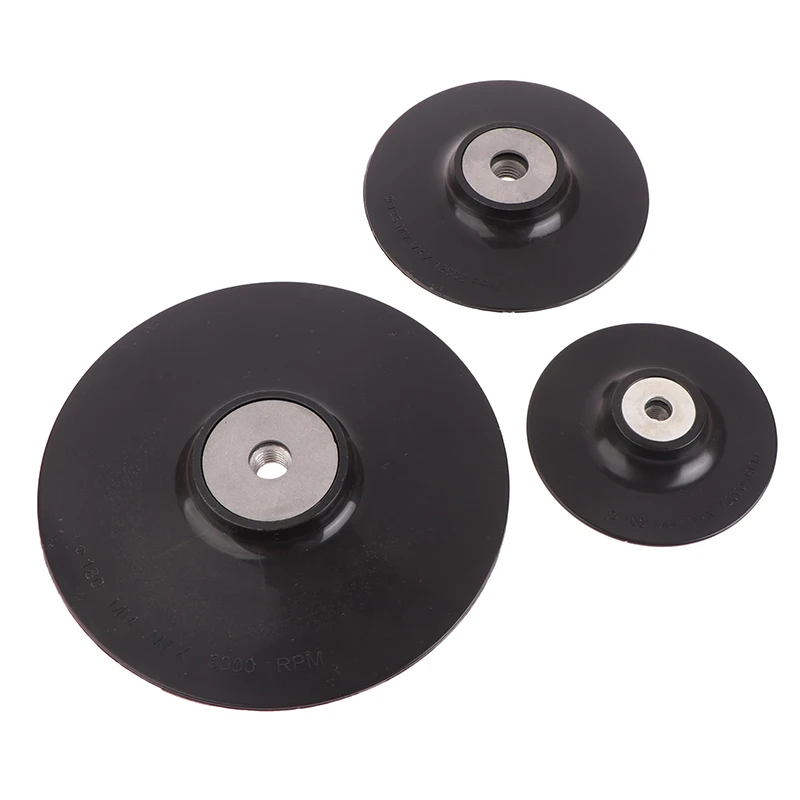 High Quality 4-7'' M10/M14 Thread Backing Pad ABS Plastic Back Pad Round Grinding Discs For Angle Grinder Sanding Sander