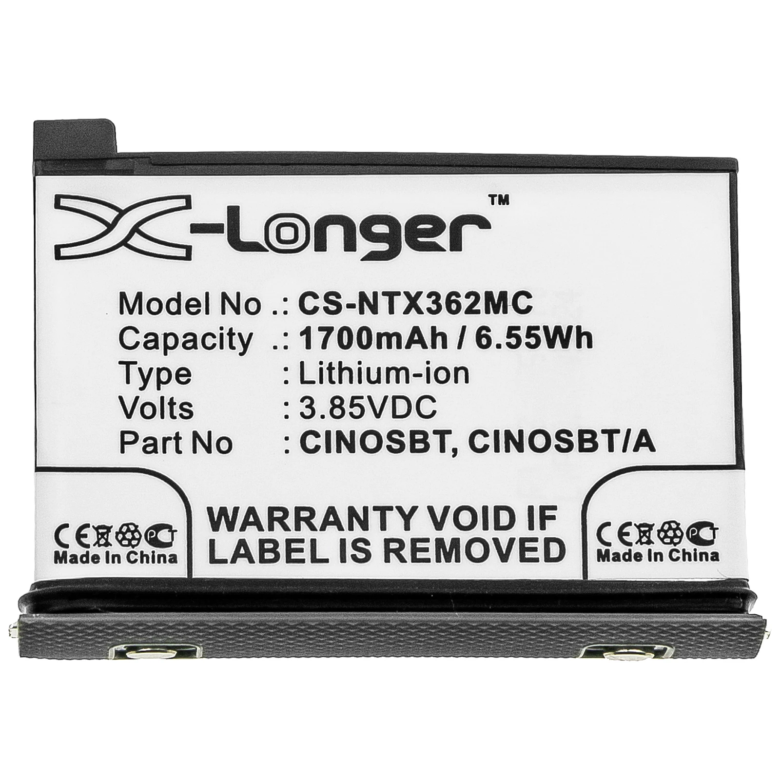 Battery for Insta360 One X2 PN:CINOSBT,CINOSBT/A (1700mAh) 3.85V