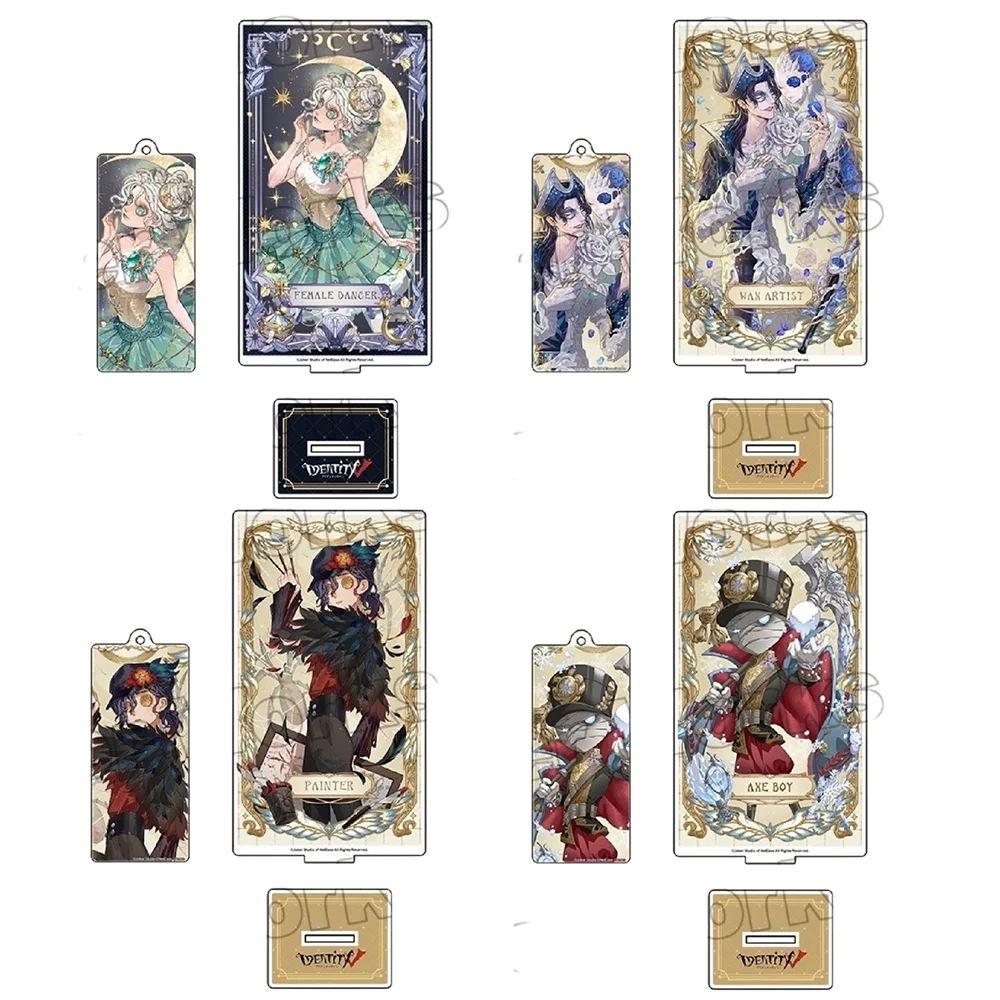 Identity V 15cm Acrylic Stand and 6cm  Keychain Style Set Margarita Zale，Antonio Tarot Card collection Ornament Christmas Gift