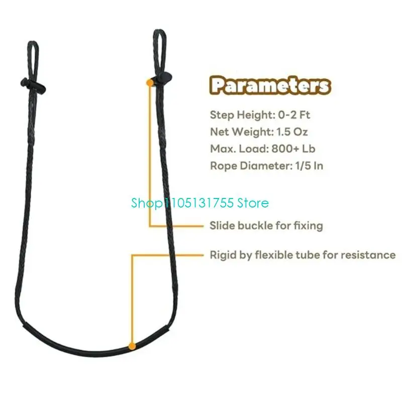 Flexible Tree Step Climbing Rope Prevents Collapse in Wet Conditions Suitable for Insulated Boot and Saddles