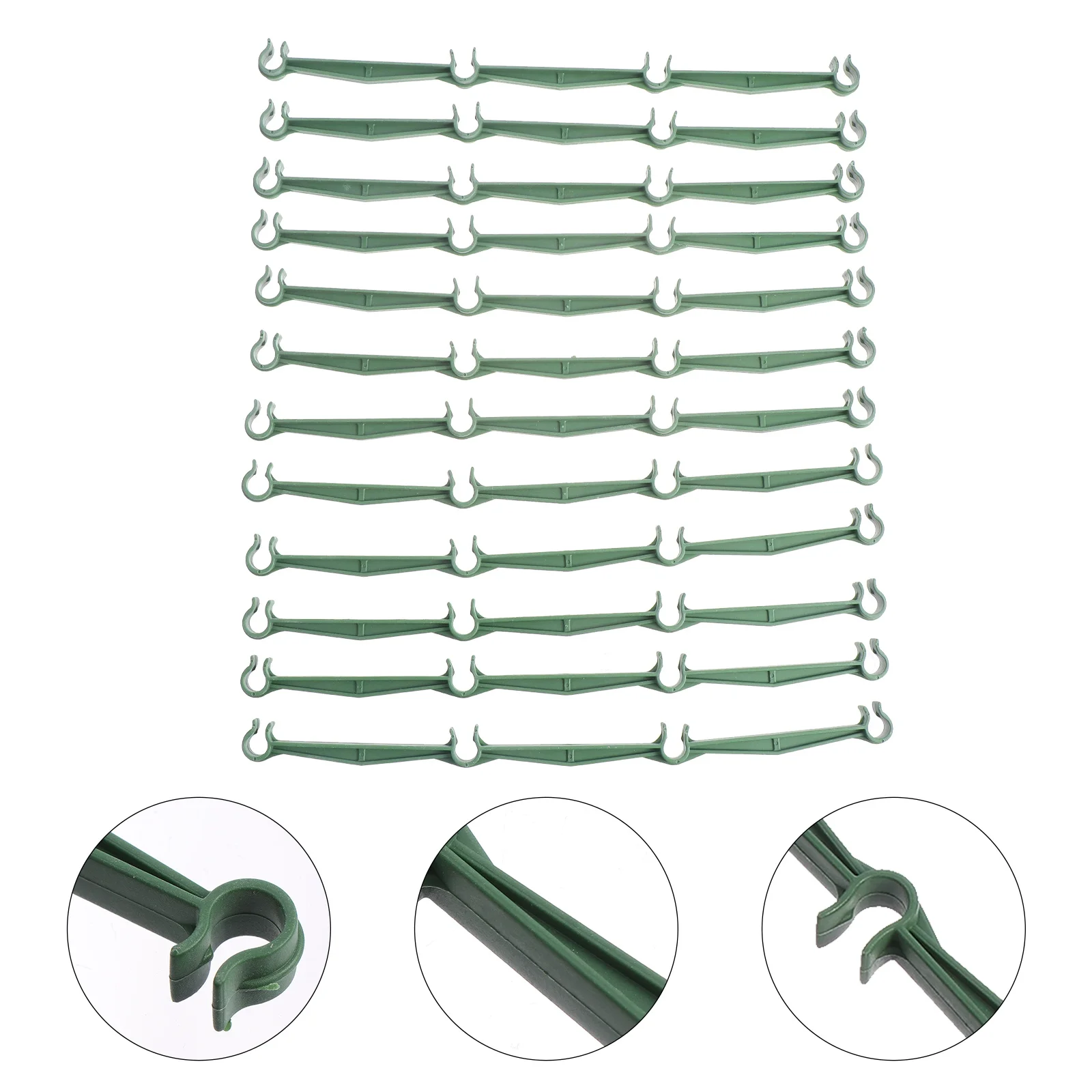 

25pcs Gardening Stakes 11mm Diameter Adjustable Arms Plant Support Connectors for Tomato Rack Reusable Plastic